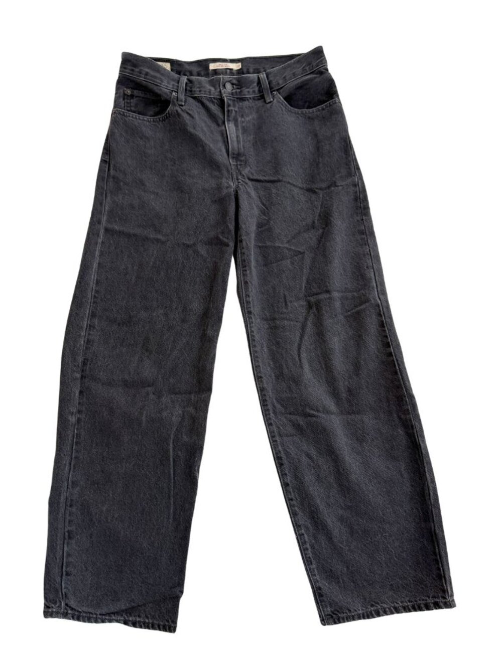 Levi’s Baggy Dad Jeans In Washed Black Denim Wide Straight Leg
